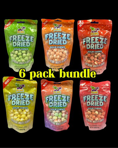 6 pack Freeze dried skittle Bundle