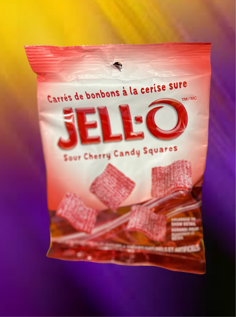 Jello sour cherry candy