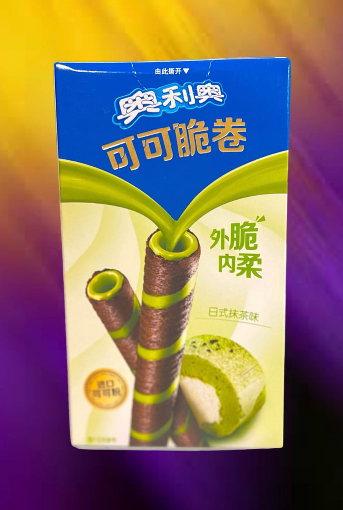 Oreo wafer roll matcha flavor