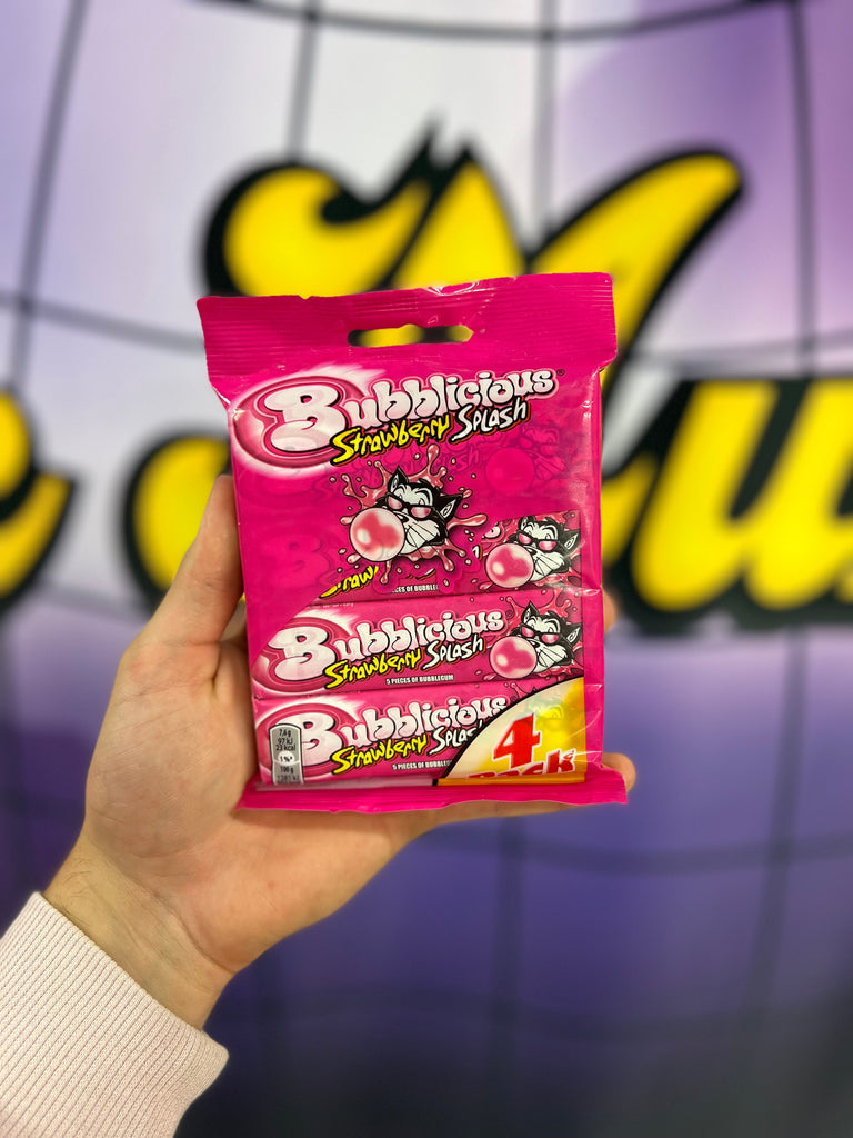 Bubblicious strawberry splash “pack of 4” - RareMunchiez