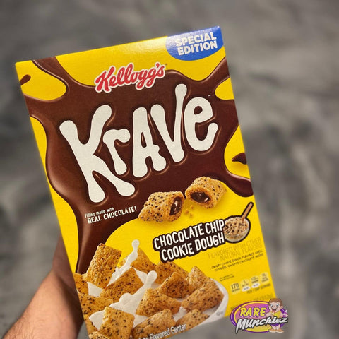 Krave Chocolate chip Cookie Dough Cereal - RareMunchiez