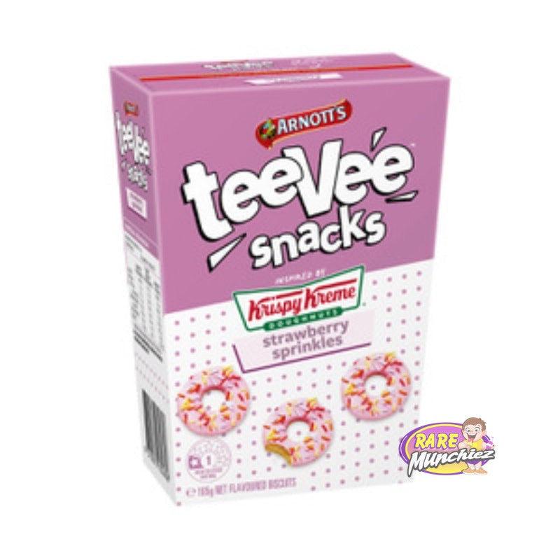 krispy Kreme TeeVee Snacks Strawberry Sprinkles - RareMunchiez